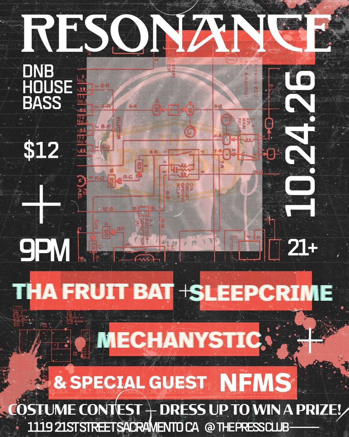 RESONANCE: Mechanystic / Tha Fruitbat / Sleepcrime + NFMS